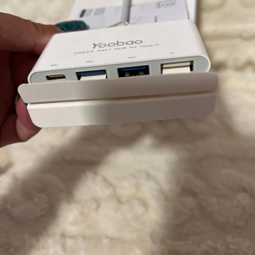 White USB-C Hub Power Adapter
